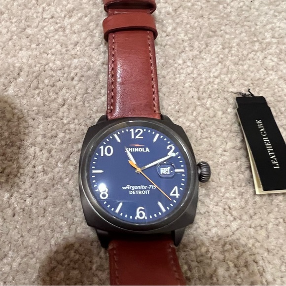 Shinola 46mm Brakeman Watch, Brown/Gunmetal - Picture 5 of 9